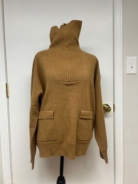 Simply Vera Vera Wang Ribbed Knit Pullover - Camel Brown
